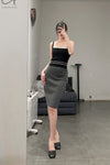 Swaying/Knit cashmere skirt SW23SS3B35 Deep gray